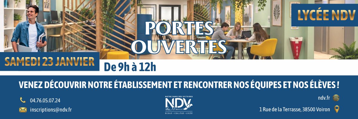 Portes ouvertes lyc&eacute;e : samedi 23 janvier de 9h &agrave; 12h